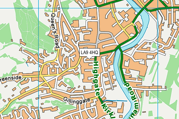LA9 4HQ map - OS VectorMap District (Ordnance Survey)