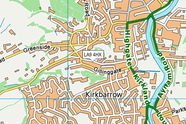 LA9 4HX map - OS VectorMap District (Ordnance Survey)