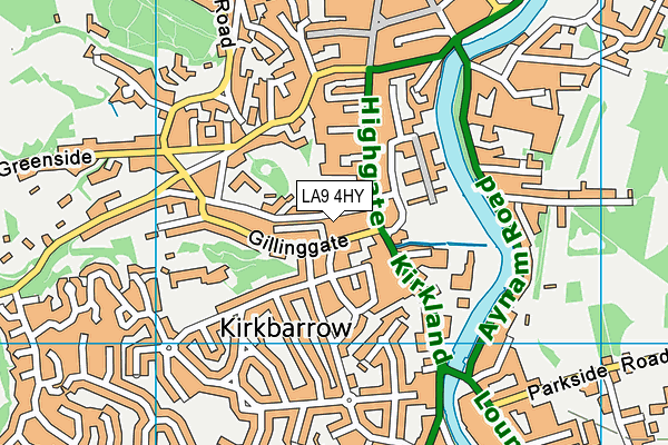 LA9 4HY map - OS VectorMap District (Ordnance Survey)
