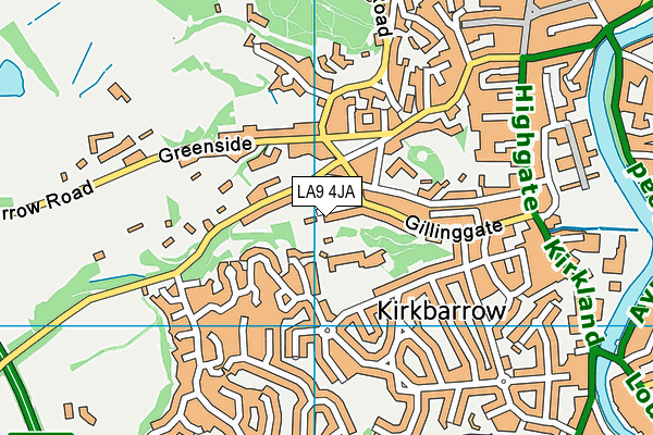 LA9 4JA map - OS VectorMap District (Ordnance Survey)