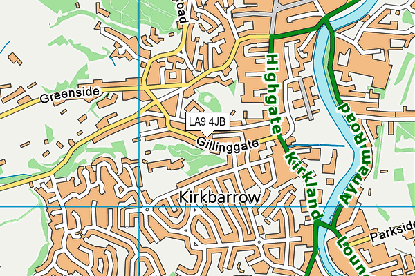 Ghyllside Primary School map (LA9 4JB) - OS VectorMap District (Ordnance Survey)