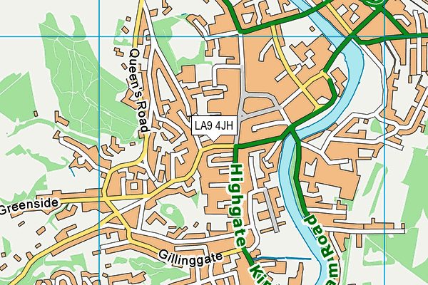 LA9 4JH map - OS VectorMap District (Ordnance Survey)