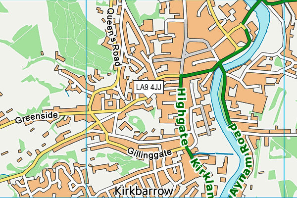 LA9 4JJ map - OS VectorMap District (Ordnance Survey)