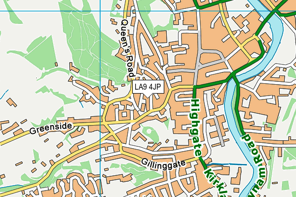 LA9 4JP map - OS VectorMap District (Ordnance Survey)