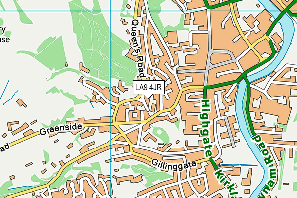 LA9 4JR map - OS VectorMap District (Ordnance Survey)