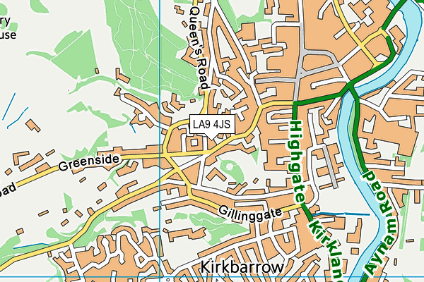 LA9 4JS map - OS VectorMap District (Ordnance Survey)