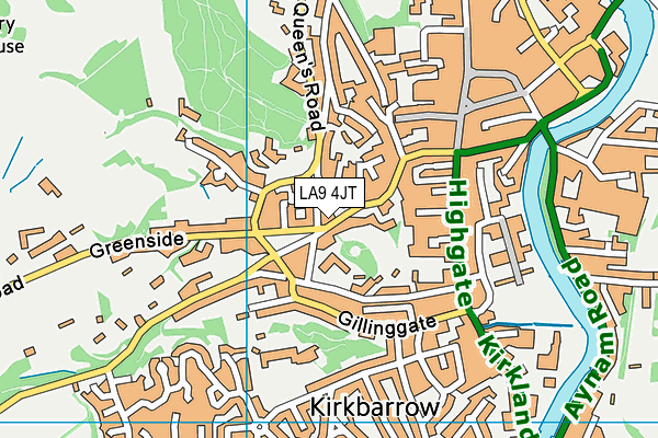 LA9 4JT map - OS VectorMap District (Ordnance Survey)