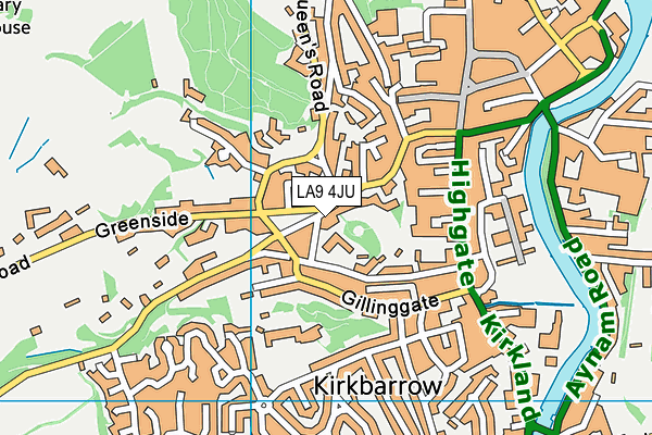 LA9 4JU map - OS VectorMap District (Ordnance Survey)