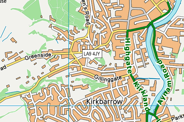 LA9 4JY map - OS VectorMap District (Ordnance Survey)
