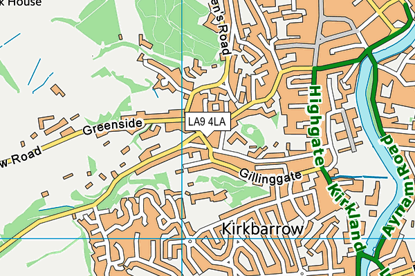 LA9 4LA map - OS VectorMap District (Ordnance Survey)