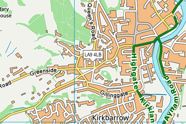 LA9 4LB map - OS VectorMap District (Ordnance Survey)