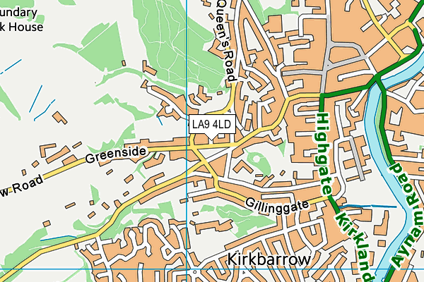 LA9 4LD map - OS VectorMap District (Ordnance Survey)