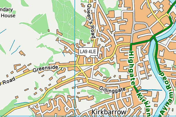 LA9 4LE map - OS VectorMap District (Ordnance Survey)