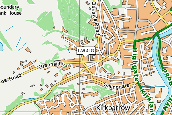 LA9 4LG map - OS VectorMap District (Ordnance Survey)