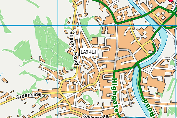 LA9 4LJ map - OS VectorMap District (Ordnance Survey)