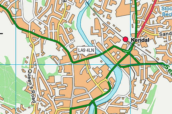 LA9 4LN map - OS VectorMap District (Ordnance Survey)