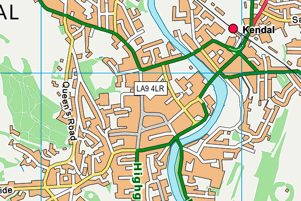 LA9 4LR map - OS VectorMap District (Ordnance Survey)