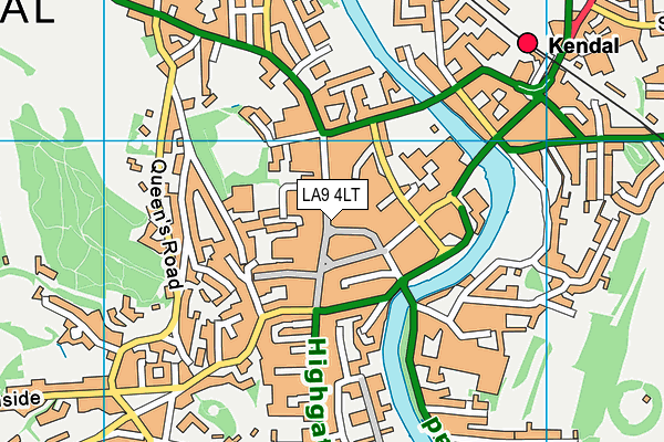 LA9 4LT map - OS VectorMap District (Ordnance Survey)