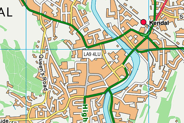 LA9 4LU map - OS VectorMap District (Ordnance Survey)