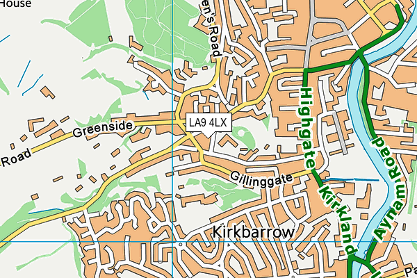 LA9 4LX map - OS VectorMap District (Ordnance Survey)