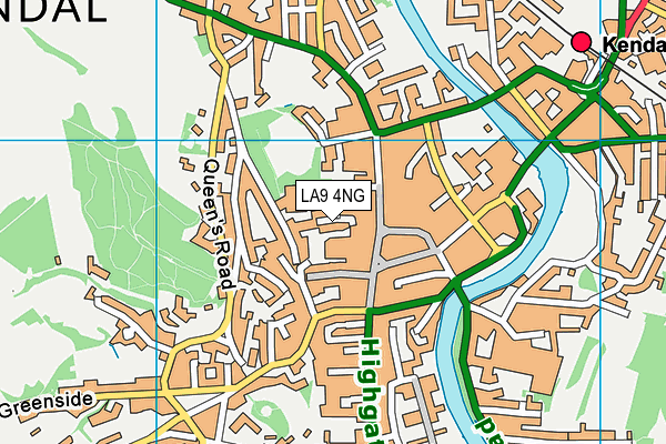 LA9 4NG map - OS VectorMap District (Ordnance Survey)