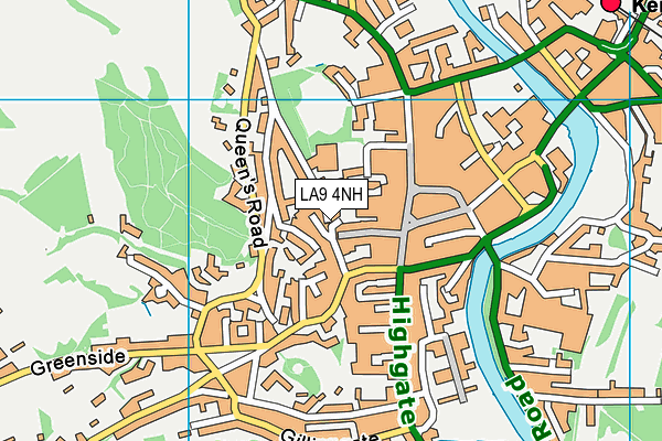 LA9 4NH map - OS VectorMap District (Ordnance Survey)