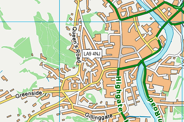 LA9 4NJ map - OS VectorMap District (Ordnance Survey)