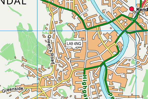 LA9 4NQ map - OS VectorMap District (Ordnance Survey)