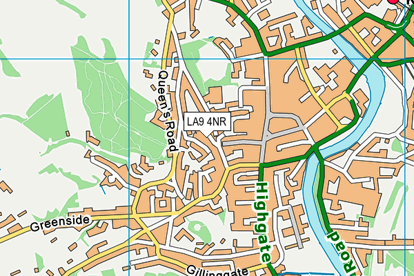 LA9 4NR map - OS VectorMap District (Ordnance Survey)