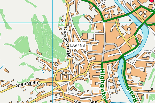 LA9 4NS map - OS VectorMap District (Ordnance Survey)