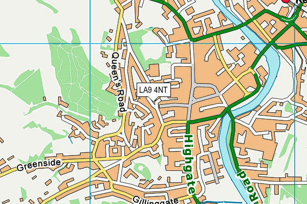 LA9 4NT map - OS VectorMap District (Ordnance Survey)
