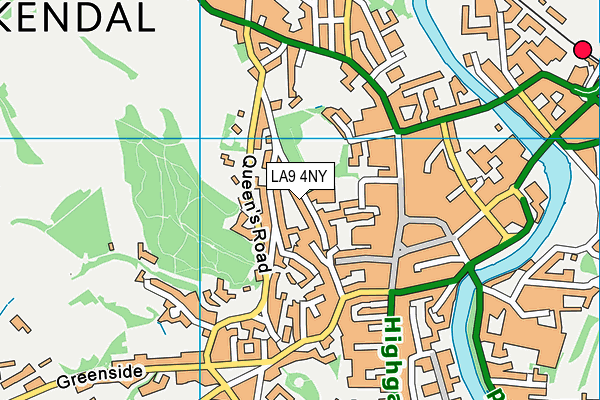 LA9 4NY map - OS VectorMap District (Ordnance Survey)