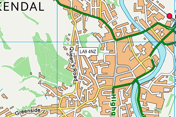 LA9 4NZ map - OS VectorMap District (Ordnance Survey)