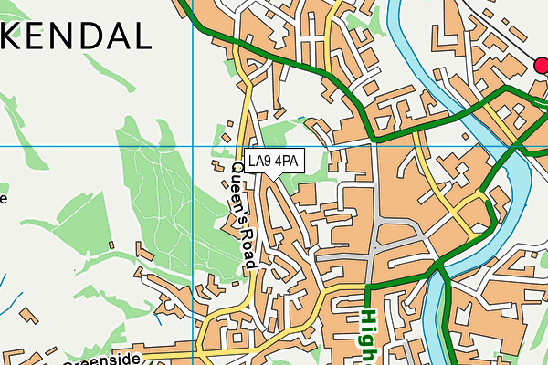 LA9 4PA map - OS VectorMap District (Ordnance Survey)