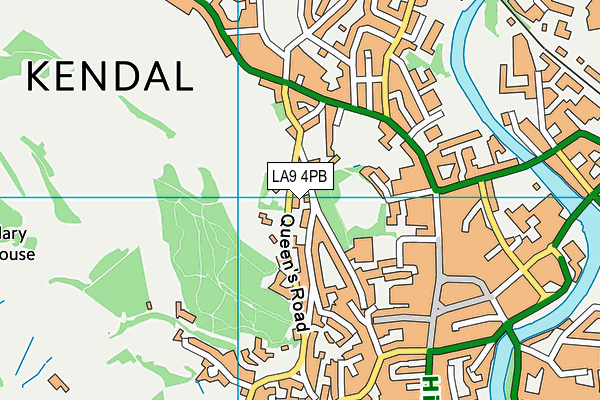 LA9 4PB map - OS VectorMap District (Ordnance Survey)