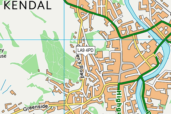 LA9 4PD map - OS VectorMap District (Ordnance Survey)