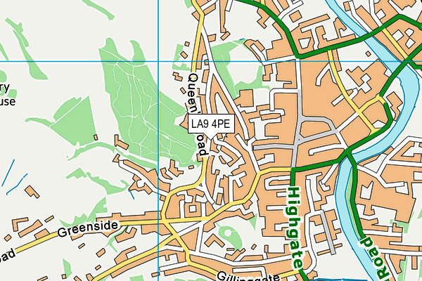 LA9 4PE map - OS VectorMap District (Ordnance Survey)