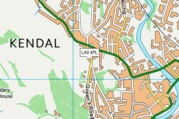LA9 4PL map - OS VectorMap District (Ordnance Survey)