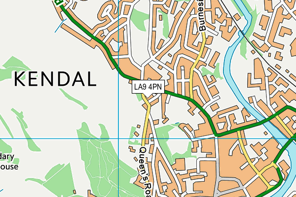 LA9 4PN map - OS VectorMap District (Ordnance Survey)