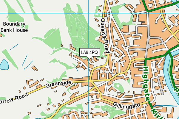 LA9 4PQ map - OS VectorMap District (Ordnance Survey)