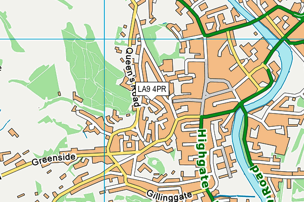 LA9 4PR map - OS VectorMap District (Ordnance Survey)