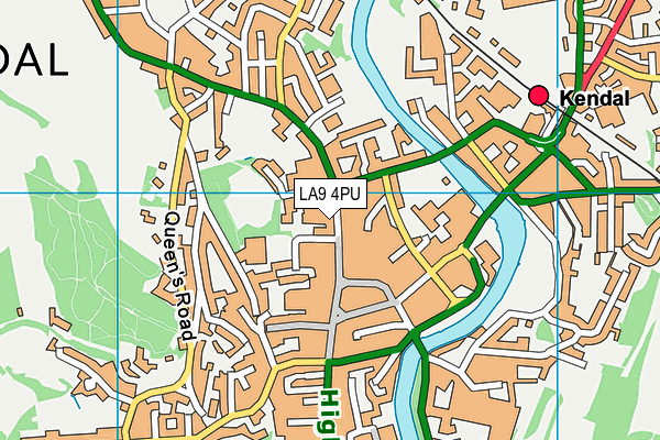 LA9 4PU map - OS VectorMap District (Ordnance Survey)