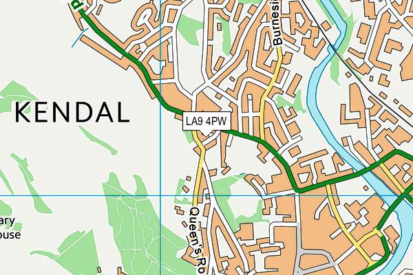 LA9 4PW map - OS VectorMap District (Ordnance Survey)