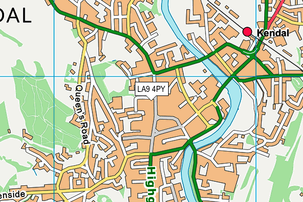 LA9 4PY map - OS VectorMap District (Ordnance Survey)