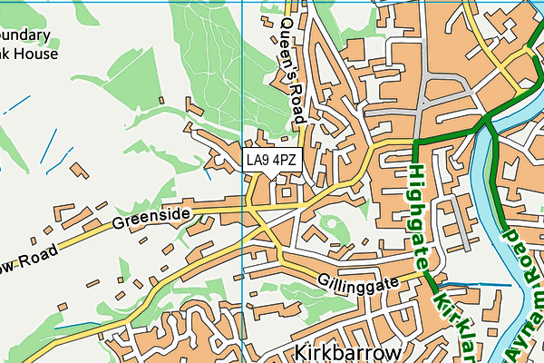 LA9 4PZ map - OS VectorMap District (Ordnance Survey)