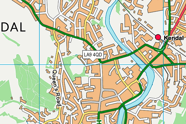LA9 4QD map - OS VectorMap District (Ordnance Survey)