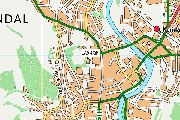 LA9 4QF map - OS VectorMap District (Ordnance Survey)