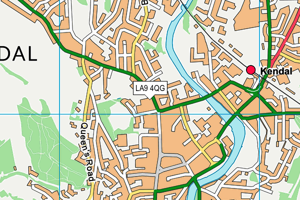 LA9 4QG map - OS VectorMap District (Ordnance Survey)