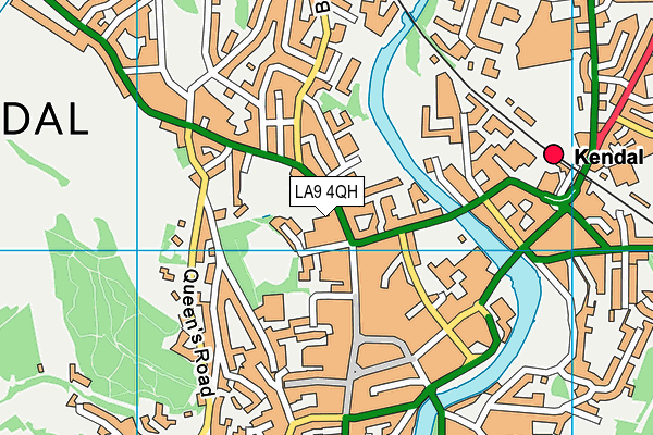 LA9 4QH map - OS VectorMap District (Ordnance Survey)