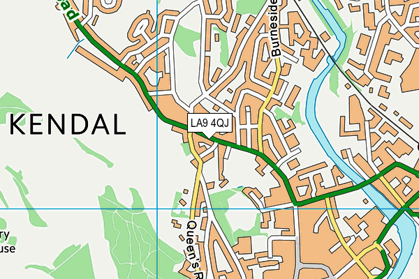 LA9 4QJ map - OS VectorMap District (Ordnance Survey)